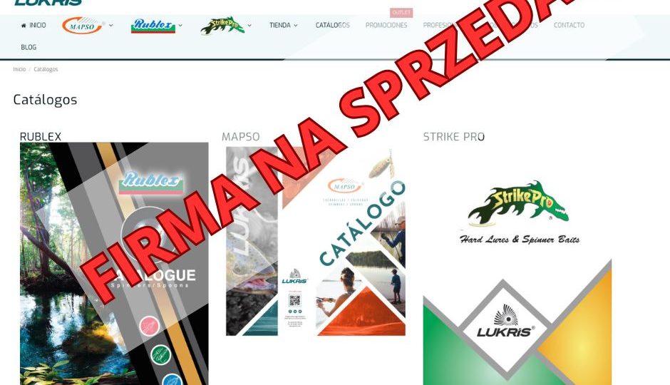 Po 65 latach działalności hiszpańska firma LUKRIS wystawia na sprzedaż produkcję kultowych błystek Mapso i Rublex