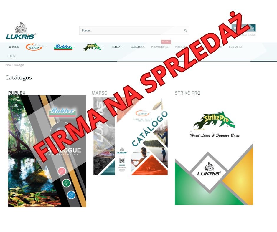 Po 65 latach działalności hiszpańska firma LUKRIS wystawia na sprzedaż produkcję kultowych błystek Mapso i Rublex